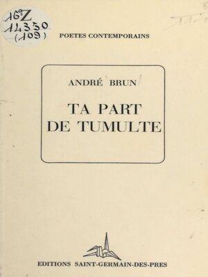 cover image of Ta part de tumulte
